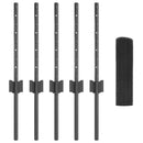 vidaXL Kerítés oszlopokkal Szürke 0,4 x 10 m Acél