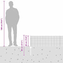 vidaXL Kerítés oszlopokkal Szürke 0,4 x 10 m Acél