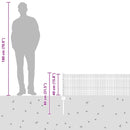 vidaXL Kerítés oszlopokkal Szürke 0,4 x 10 m Acél