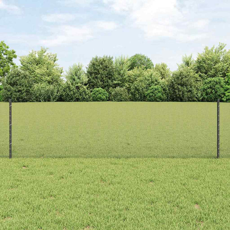 vidaXL Kerítés oszlopokkal Szürke 0,6 x 10 m Acél