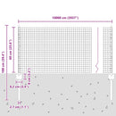 vidaXL Kerítés oszlopokkal Szürke 0,6 x 10 m Acél