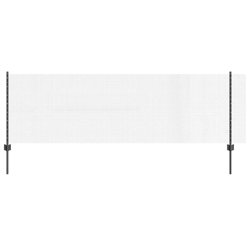 vidaXL Kerítés oszlopokkal Szürke 0.8 x 10 m Acél