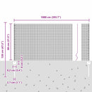 vidaXL Kerítés oszlopokkal Szürke 0.8 x 10 m Acél