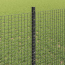 vidaXL Hegesztett drótkerítés oszlopokkal 10 x 0,8 m Szürke Háló