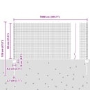 vidaXL Kerítés oszlopokkal Szürke 0.8 x 10 m Acél
