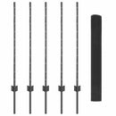 vidaXL Kerítés oszlopokkal Szürke 1 x 10 m Acél