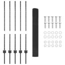 vidaXL Kerítés oszlopokkal Szürke 1 x 10 m Acél