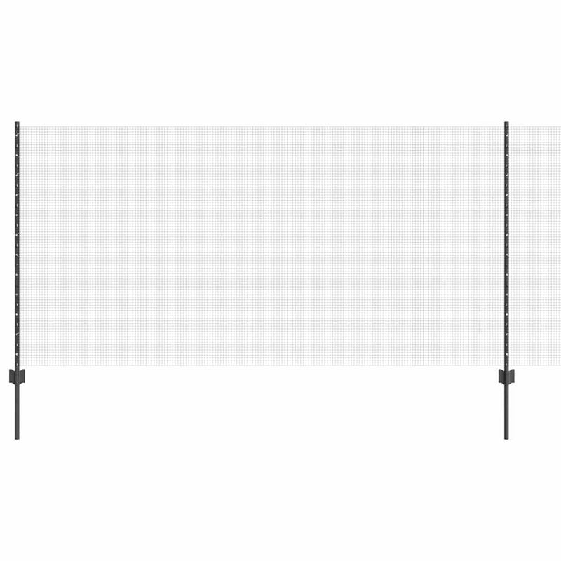 vidaXL Kerítés oszlopokkal Szürke 1.2 x 10 m Acél