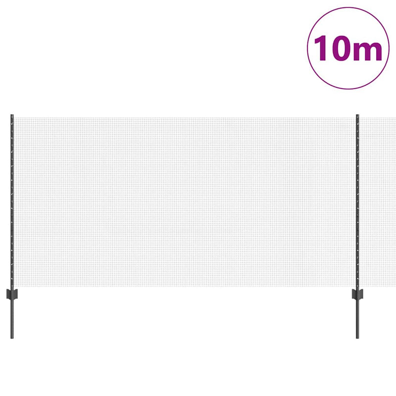 vidaXL Kerítés oszlopokkal Szürke 1.2 x 10 m Acél