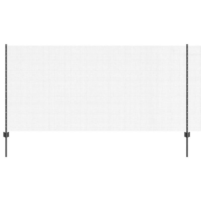 vidaXL Kerítés oszlopokkal Szürke 1.2 x 10 m Acél