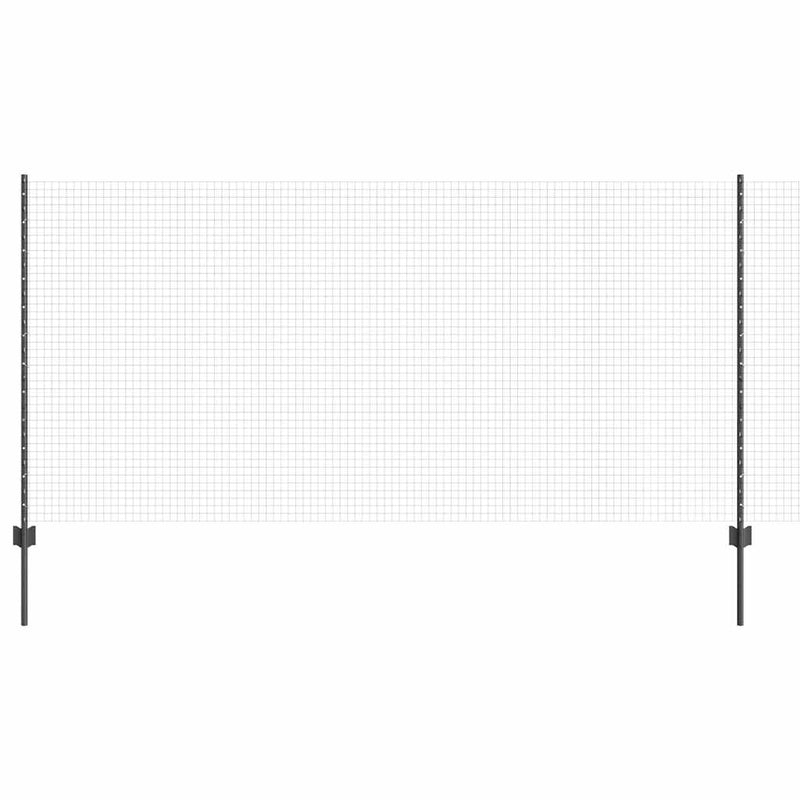 vidaXL Kerítés oszlopokkal Szürke 1.2 x 10 m Acél