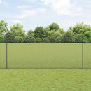 vidaXL Hegesztett drótkerítés oszlopokkal 10 x 1,4 m Szürke Háló