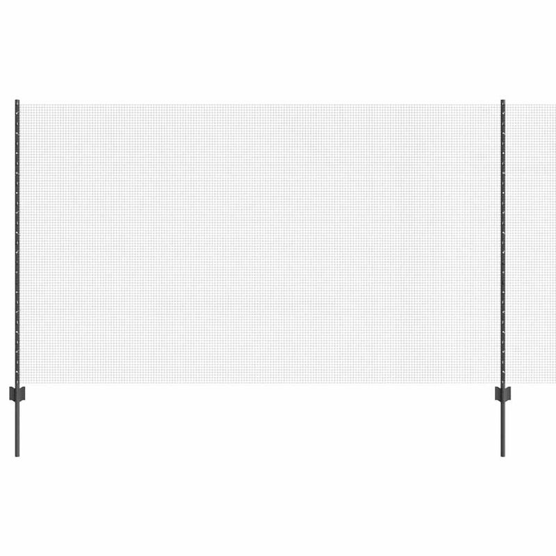 vidaXL Kerítés oszlopokkal Szürke 1.4 x 10 m Acél