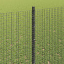 vidaXL Hegesztett drótkerítés oszlopokkal 10 x 1,4 m Szürke Háló