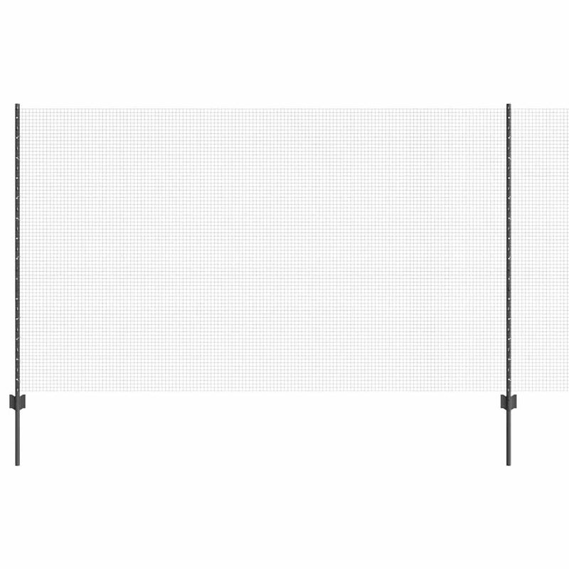 vidaXL Kerítés oszlopokkal Szürke 1.4 x 10 m Acél