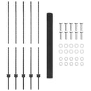 vidaXL Kerítés oszlopokkal Szürke 1.4 x 10 m Acél