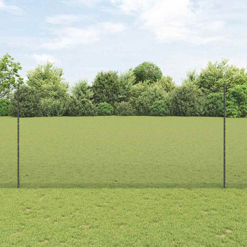 vidaXL Kerítés oszlopokkal Szürke 1.6 x 10 m Acél