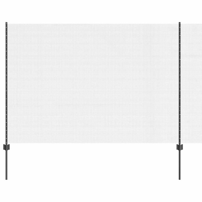 vidaXL Kerítés oszlopokkal Szürke 1.6 x 10 m Acél