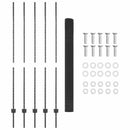 vidaXL Kerítés oszlopokkal Szürke 1.6 x 10 m Acél