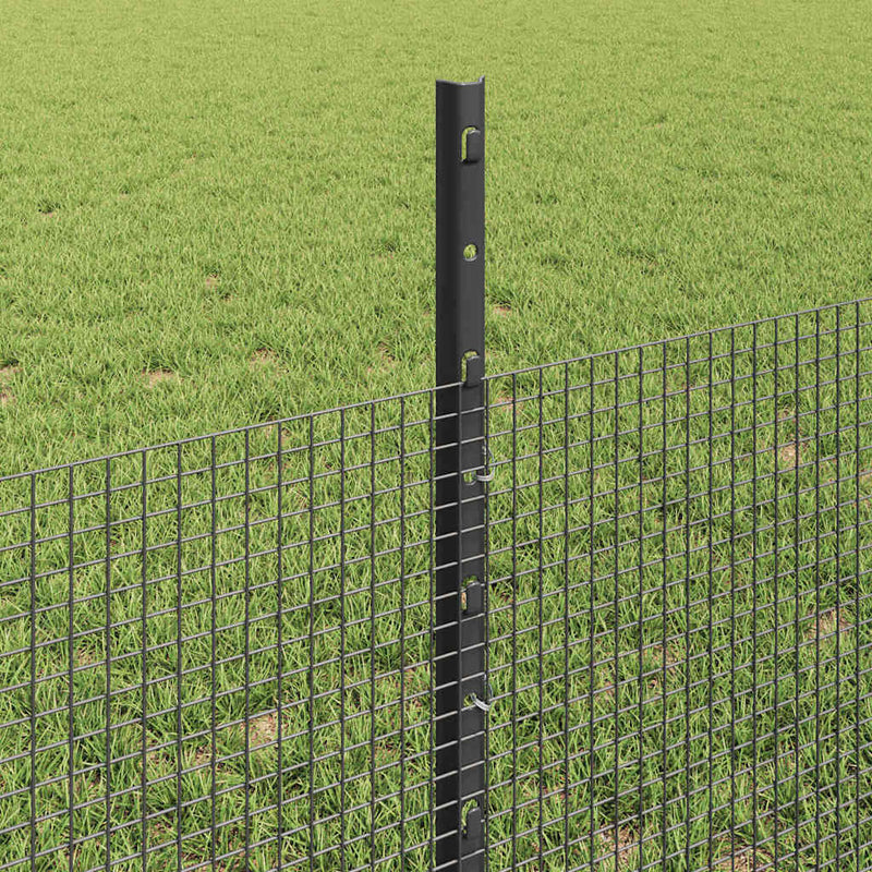 vidaXL Kerítés oszlopokkal Szürke 0.5 x 25 m Acél