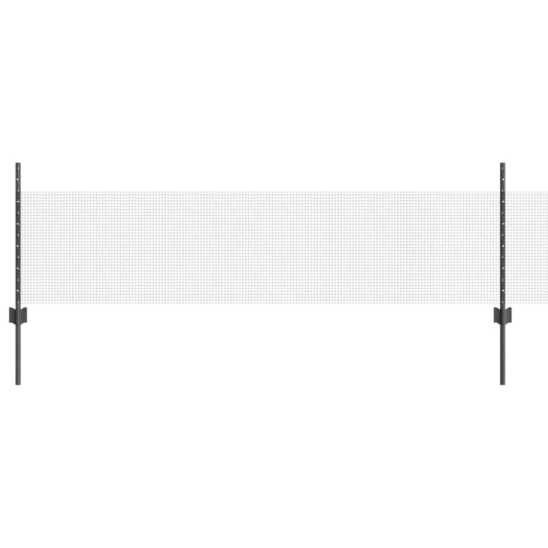 vidaXL Kerítés oszlopokkal Szürke 0.5 x 25 m Acél
