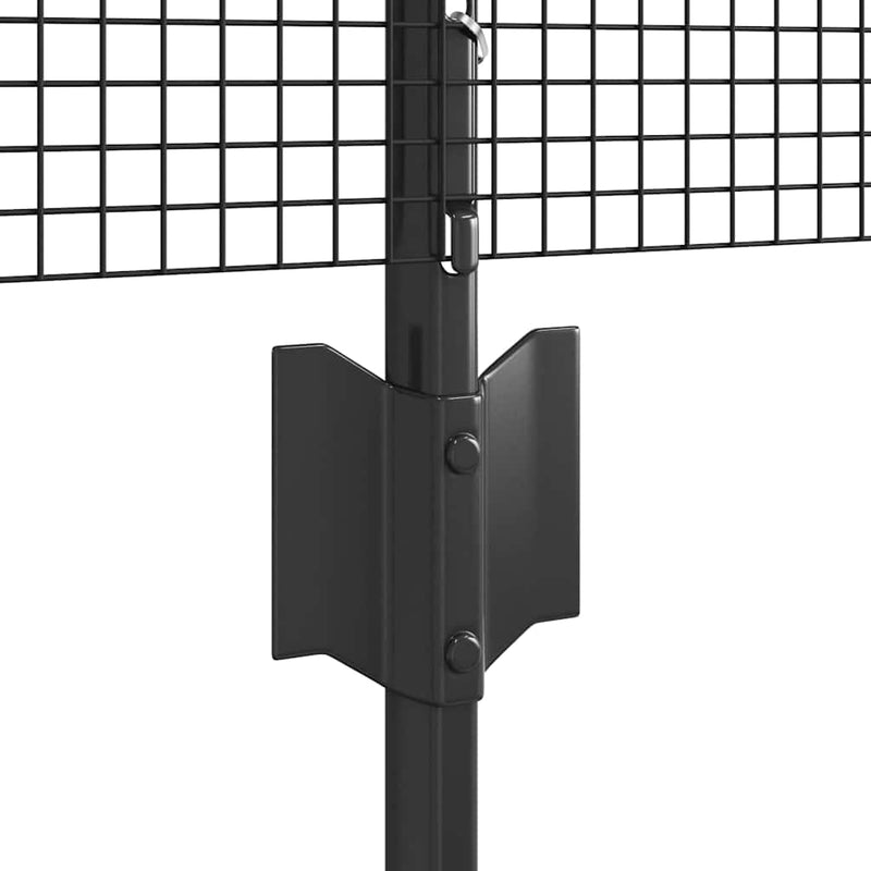 vidaXL Kerítés oszlopokkal Szürke 0.5 x 25 m Acél