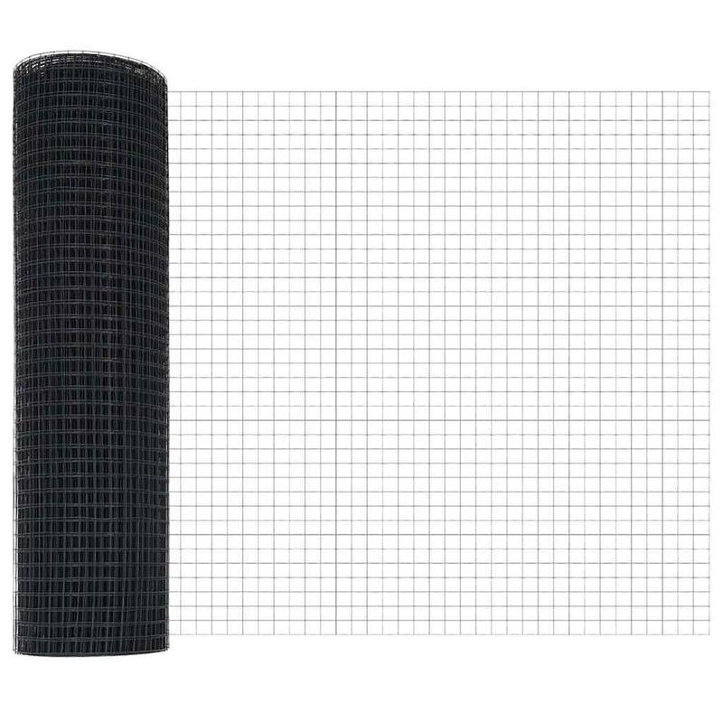 vidaXL Kerítés oszlopokkal Szürke 0.5 x 25 m Acél