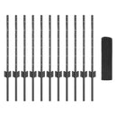 vidaXL Kerítés oszlopokkal Szürke 0,6 x 25 m Acél