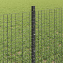 vidaXL Hegesztett drótkerítés oszlopokkal 25 x 0,6 m Szürke Háló