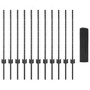vidaXL Kerítés oszlopokkal Szürke 0.8 x 25 m Acél