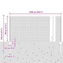 vidaXL Kerítés oszlopokkal Szürke 0.8 x 25 m Acél