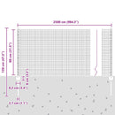 vidaXL Kerítés oszlopokkal Szürke 0.8 x 25 m Acél