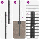 vidaXL Kültéri hegesztett drótkerítés oszlopokkal 25 x 1,2 m Szürke