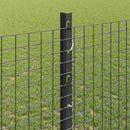 vidaXL Hegesztett drótkerítés oszlopokkal 25 x 1,2 m Szürke Háló