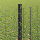 vidaXL Hegesztett drótkerítés oszlopokkal 25 x 1,2 m Szürke Háló