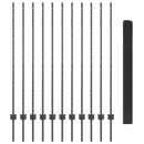 vidaXL Kerítés oszlopokkal Szürke 1.4 x 25 m Acél