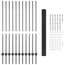 vidaXL Kerítés oszlopokkal Szürke 1.4 x 25 m Acél
