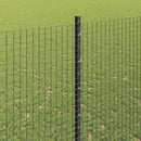 vidaXL Kültéri hegesztett drótkerítés oszlopokkal 25 x 1,5 m Szürke