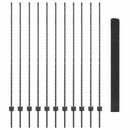 vidaXL Kerítés oszlopokkal Szürke 1.6 x 25 m Acél