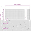 vidaXL Kerítés oszlopokkal Szürke 0.5 x 50 m Acél