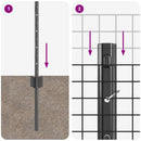 vidaXL Kerítés oszlopokkal Szürke 0.6 x 50 m Acél