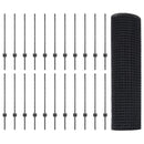 vidaXL Kerítés oszlopokkal Szürke 0.8 x 50 m Acél