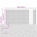 vidaXL Kerítés oszlopokkal Szürke 0.8 x 50 m Acél