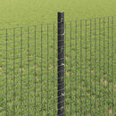vidaXL Hegesztett drótkerítés oszlopokkal 50 x 0,8 m Szürke Háló