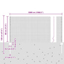 vidaXL Kerítés oszlopokkal Szürke 0.8 x 50 m Acél