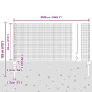 vidaXL Hegesztett drótkerítés poszttal 50 x 0,8 m (Sz x M)