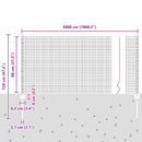 vidaXL Kerítés oszlopokkal Szürke 0.8 x 50 m Acél