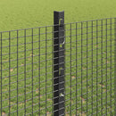 vidaXL Kültéri hegesztett drótkerítés oszlopokkal 50 x 1,2 m Szürke