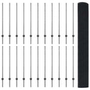 vidaXL Kerítés oszlopokkal Szürke 1.2 x 50 m Acél