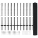 vidaXL Kerítés oszlopokkal Szürke 1.2 x 50 m Acél